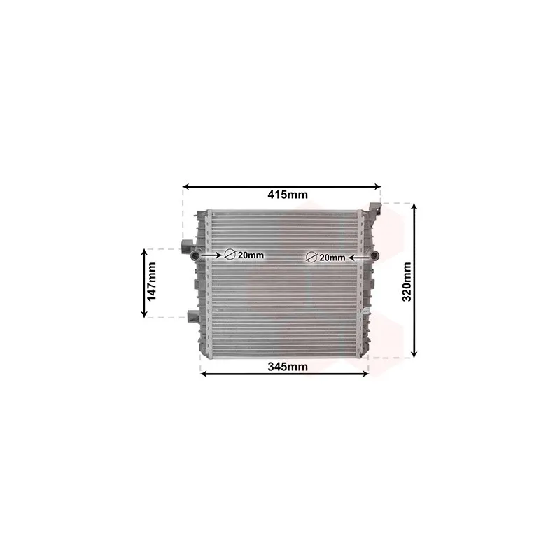 Radiateur, refroidissement du moteur avant gauche VAN WEZEL 58012718