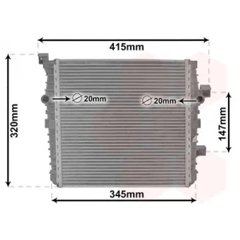 Radiateur, refroidissement du moteur avant droit VAN WEZEL 58012719