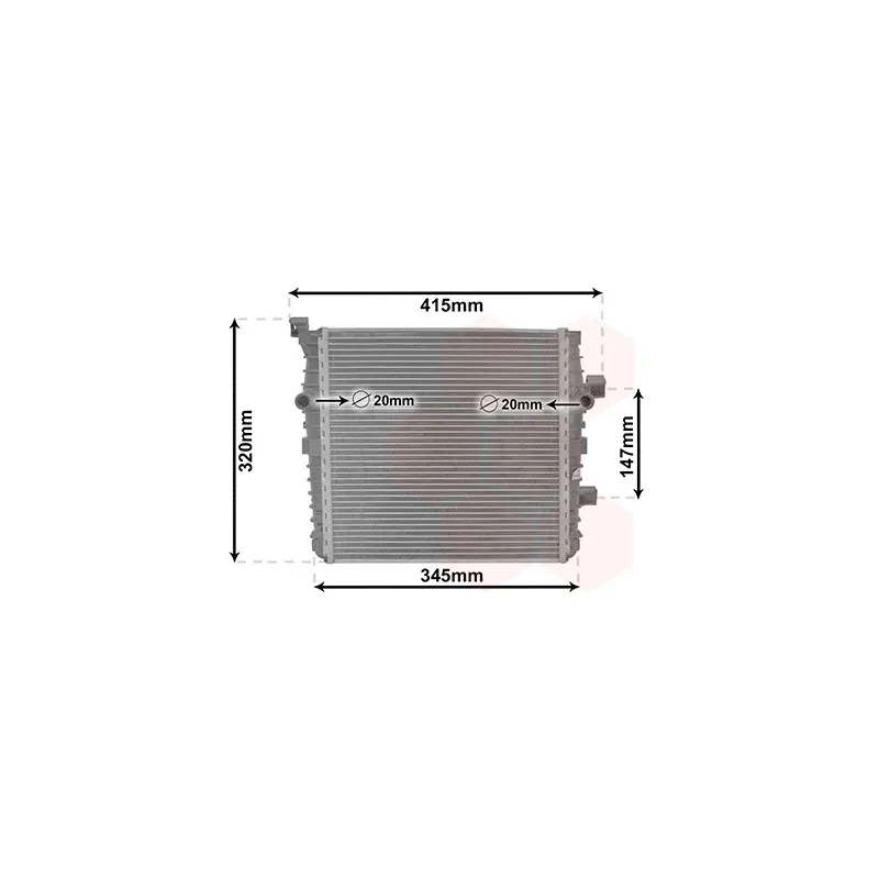 Radiateur, refroidissement du moteur avant droit VAN WEZEL 58012719