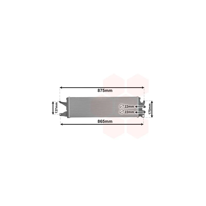 Radiateur, refroidissement du moteur VAN WEZEL 58012722