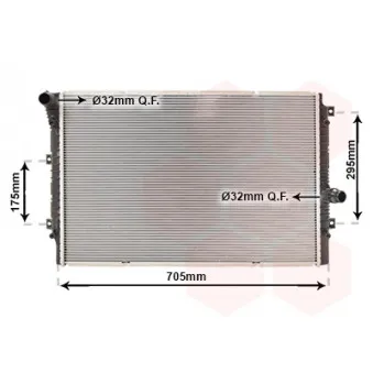 Radiateur, refroidissement du moteur VAN WEZEL 58012724
