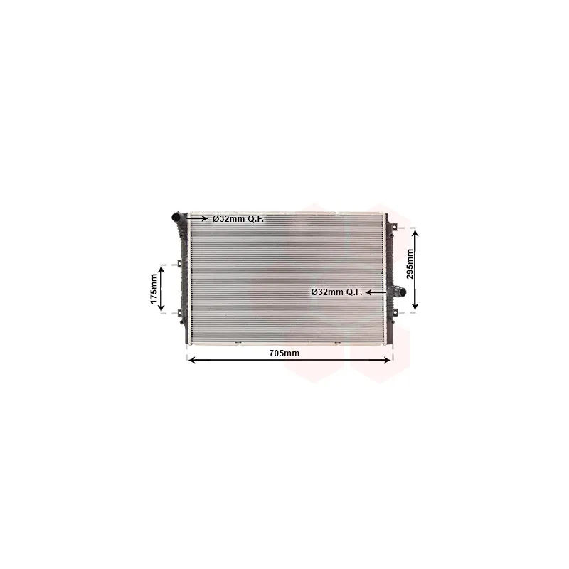 Radiateur, refroidissement du moteur VAN WEZEL 58012724