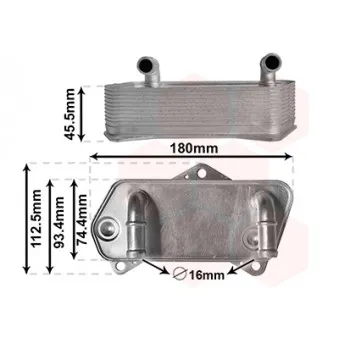 Radiateur d'huile de boîte automatique VAN WEZEL 58013701
