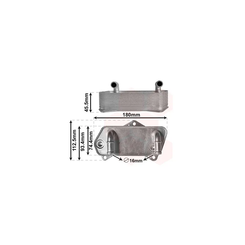 Radiateur d'huile de boîte automatique VAN WEZEL 58013701