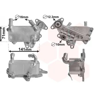 Radiateur d'huile de boîte automatique VAN WEZEL 58013705