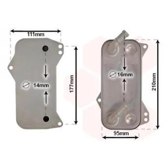 Radiateur d'huile de boîte automatique VAN WEZEL 58013709