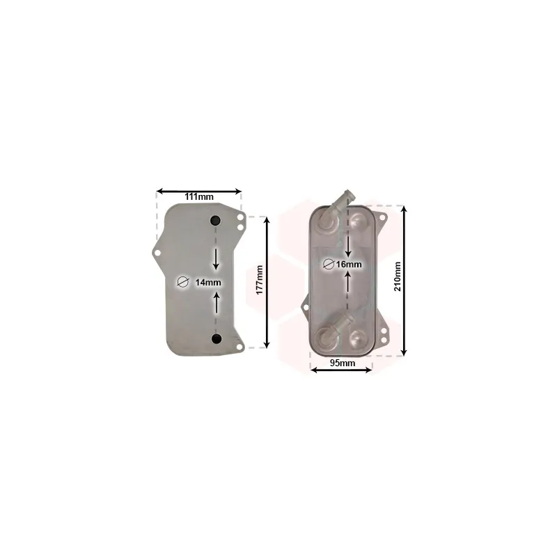 Radiateur d'huile de boîte automatique VAN WEZEL 58013709
