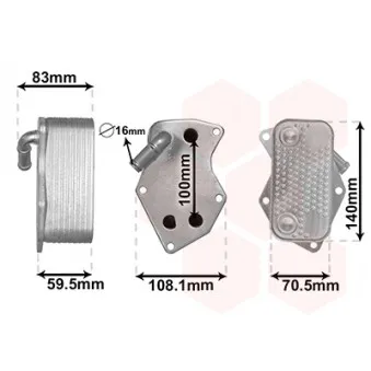 Radiateur d'huile VAN WEZEL 58013712