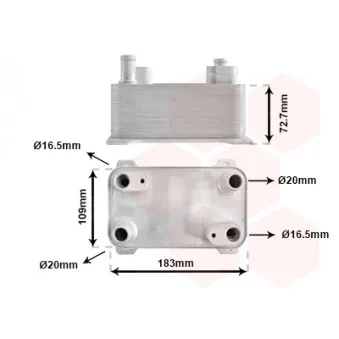Radiateur d'huile de boîte automatique VAN WEZEL 58013725