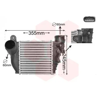 Intercooler, échangeur VAN WEZEL 58014200