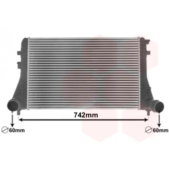 Intercooler, échangeur VAN WEZEL 58014701