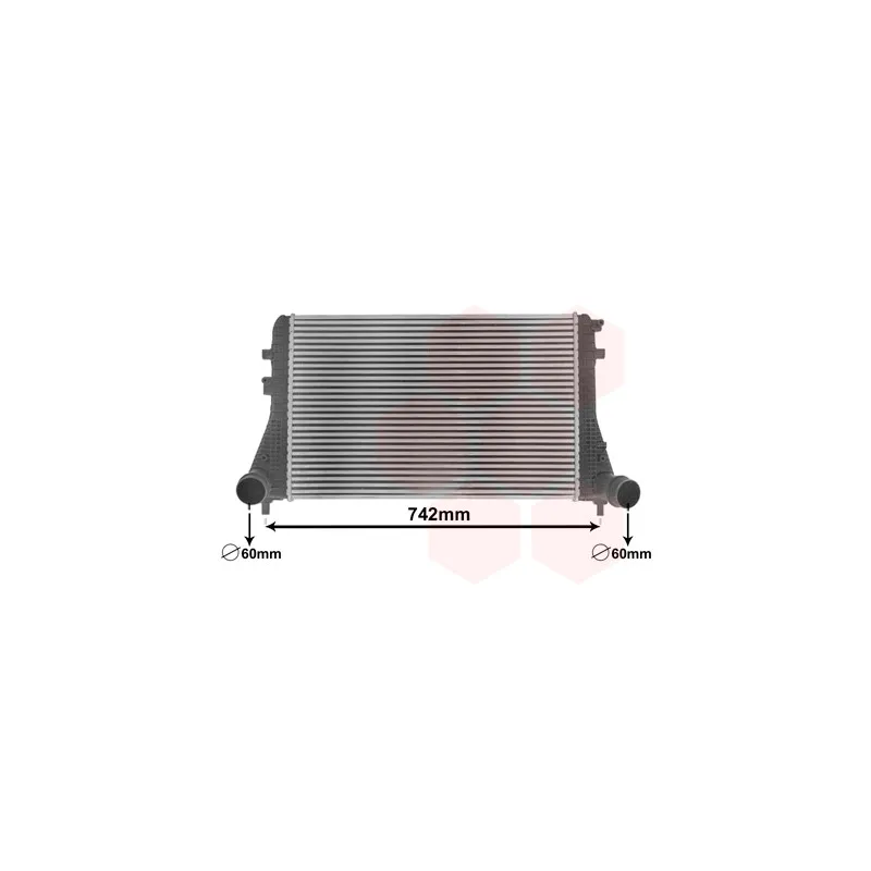 Intercooler, échangeur VAN WEZEL 58014701