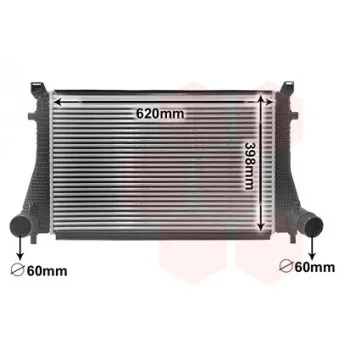 Intercooler, échangeur VAN WEZEL 58014702