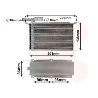 Intercooler, échangeur VAN WEZEL 58014703