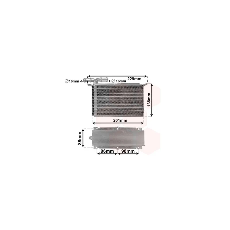 Intercooler, échangeur VAN WEZEL 58014703