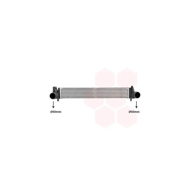 Intercooler, échangeur VAN WEZEL 58014714