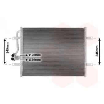 Condenseur, climatisation VAN WEZEL 58015702