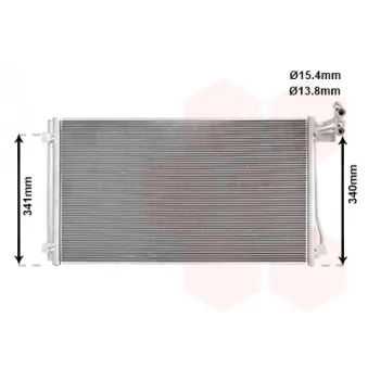 Condenseur, climatisation VAN WEZEL 58015703