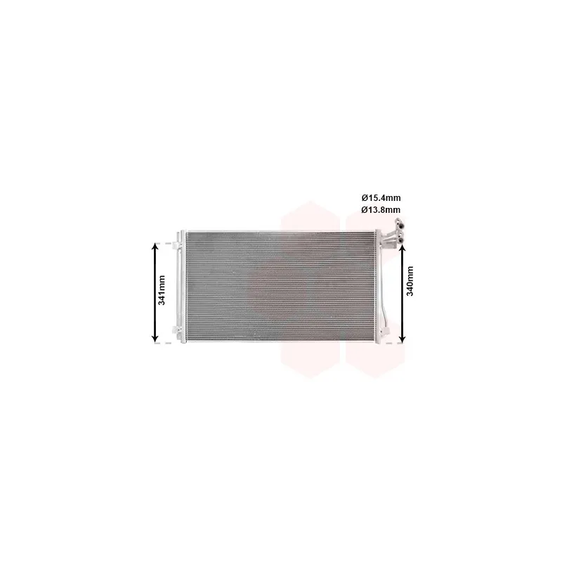 Condenseur, climatisation VAN WEZEL 58015703