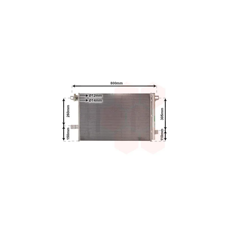Condenseur, climatisation VAN WEZEL 58015704
