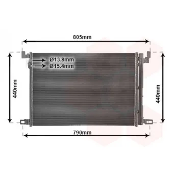 Condenseur, climatisation VAN WEZEL 58015705