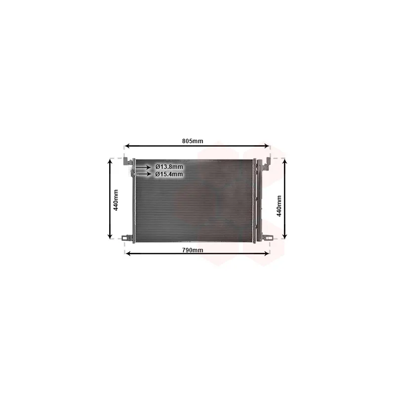 Condenseur, climatisation VAN WEZEL 58015705