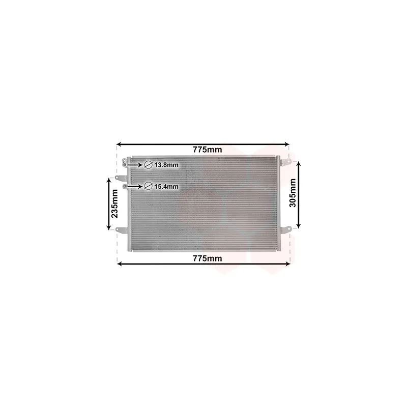Condenseur, climatisation VAN WEZEL 58015709