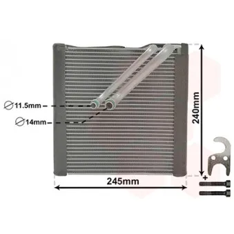 Évaporateur climatisation VAN WEZEL 5801V704