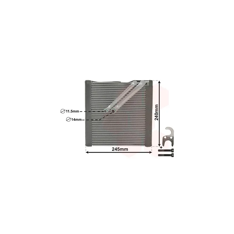 Évaporateur climatisation VAN WEZEL 5801V704