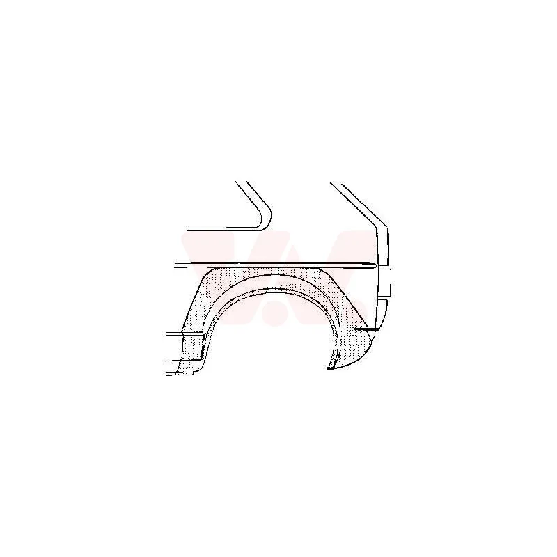 Panneau latéral arrière gauche VAN WEZEL 5810.45