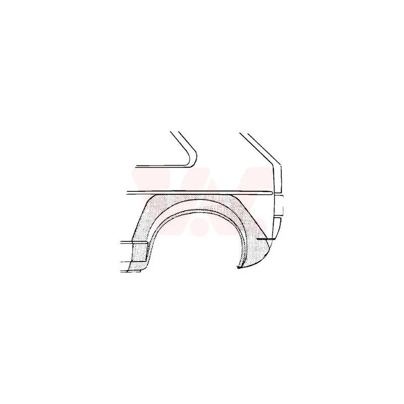 Panneau latéral arrière gauche VAN WEZEL 5810147