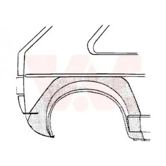 Panneau latéral arrière droit VAN WEZEL 5810148