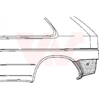 Panneau latéral arrière droit VAN WEZEL 5812134