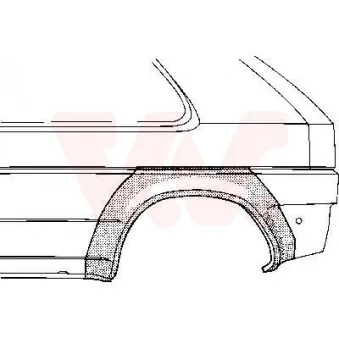 Panneau latéral arrière gauche VAN WEZEL 5812145