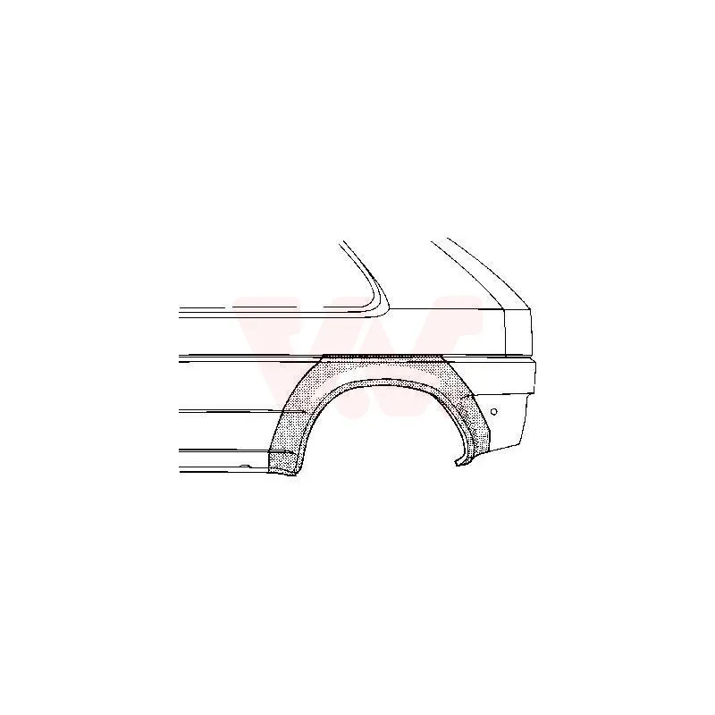Panneau latéral arrière gauche VAN WEZEL 5812147