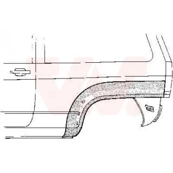 Panneau latéral arrière droit VAN WEZEL 5820146