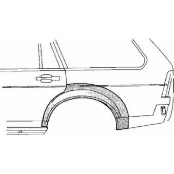 Panneau latéral arrière gauche VAN WEZEL 5830147