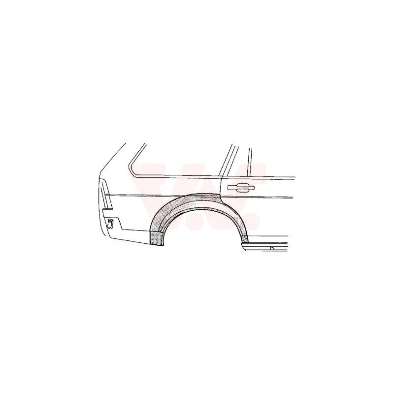 Panneau latéral arrière droit VAN WEZEL 5830148