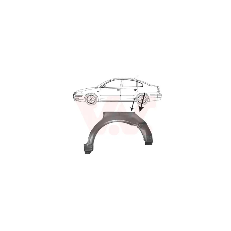 Panneau latéral arrière gauche VAN WEZEL 5836147