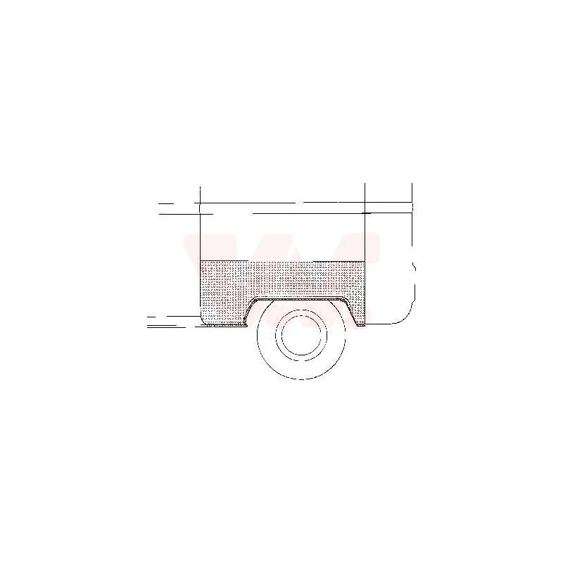 Panneau latéral arrière gauche VAN WEZEL 5851.45