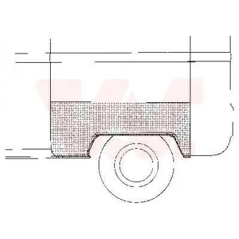 Panneau latéral arrière droit VAN WEZEL 5851.46