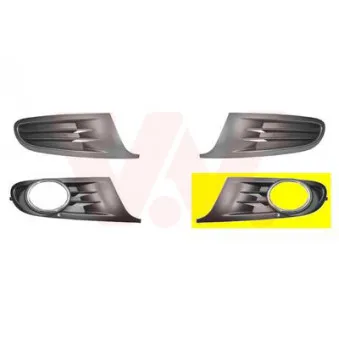 Grille de ventilation, pare-chocs avant gauche VAN WEZEL