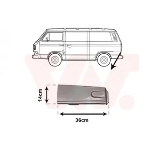 Panneau latéral arrière gauche VAN WEZEL 5870133