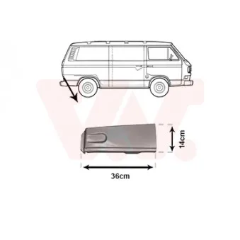 Panneau latéral arrière droit VAN WEZEL 5870134