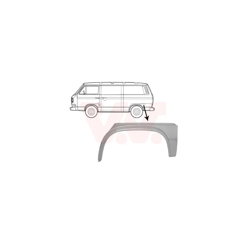Panneau latéral arrière gauche VAN WEZEL 5870143