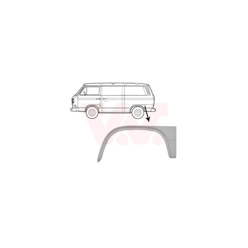 Panneau latéral arrière gauche VAN WEZEL 5870145