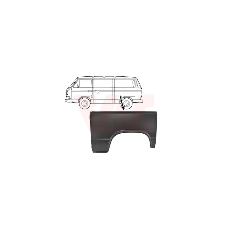 Panneau latéral arrière gauche VAN WEZEL 5870147