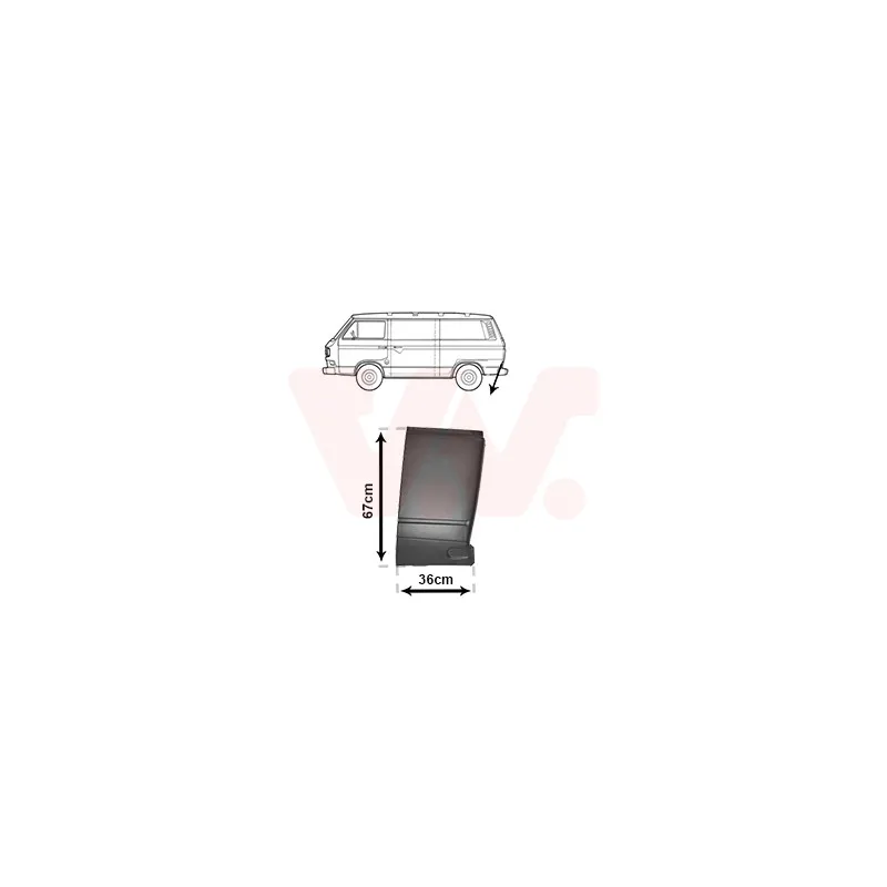 Panneau latéral arrière gauche VAN WEZEL 5871133