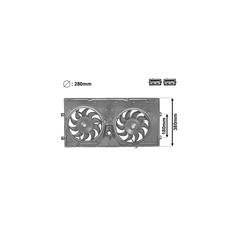 Ventilateur, refroidissement du moteur VAN WEZEL 5874748