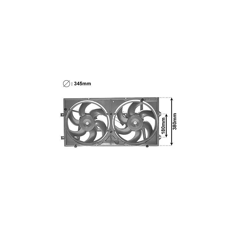 Ventilateur, refroidissement du moteur VAN WEZEL 5874749